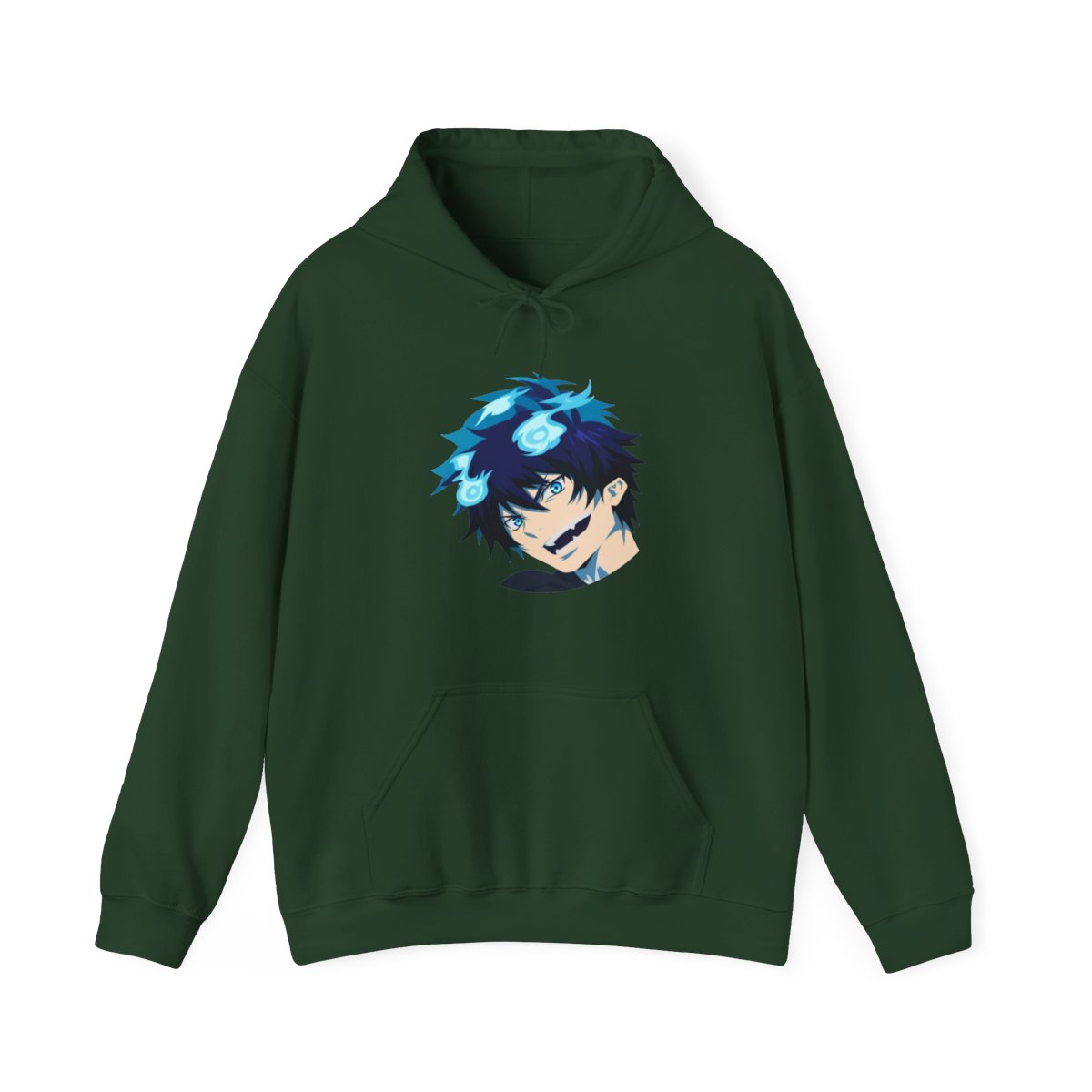 Rin Okumura - Blue Exorcist Vector Art Blue Exorcist Pullover Hoodie by CaelynGreaves - alternate angle 5, merchandise